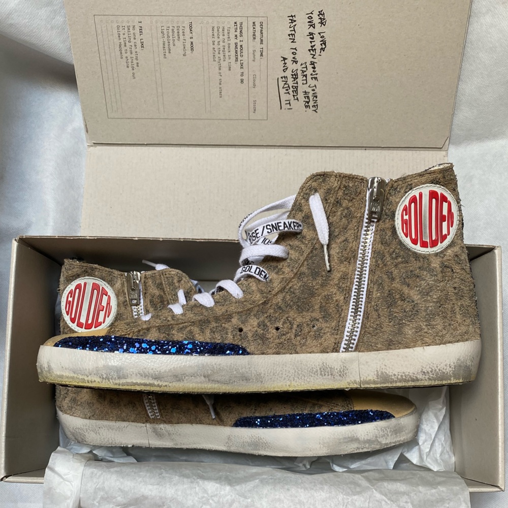NIB Golden Goose Francy Leopard Suede Sneaker, 41 - Picture 13 of 16